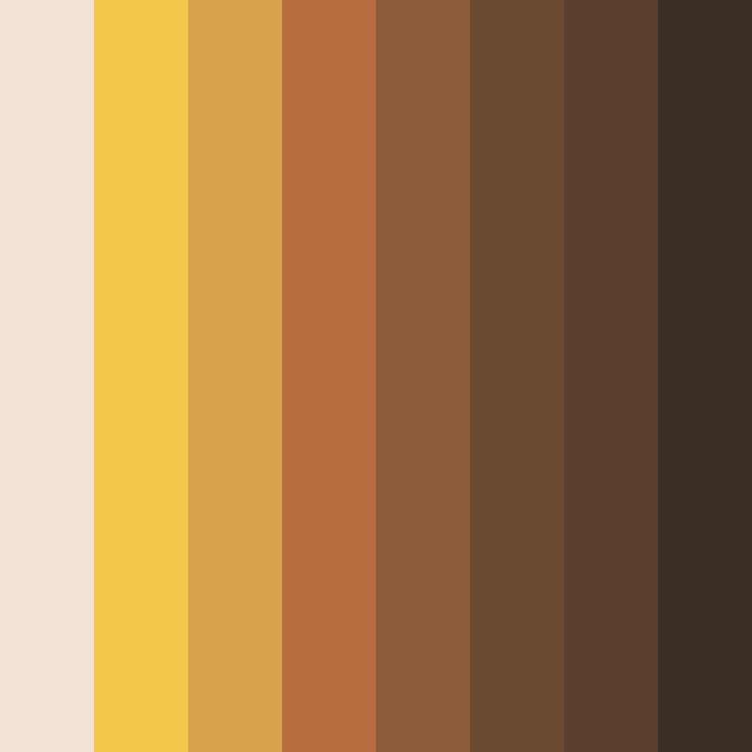 Download autumn brown color palette PNG image (square)