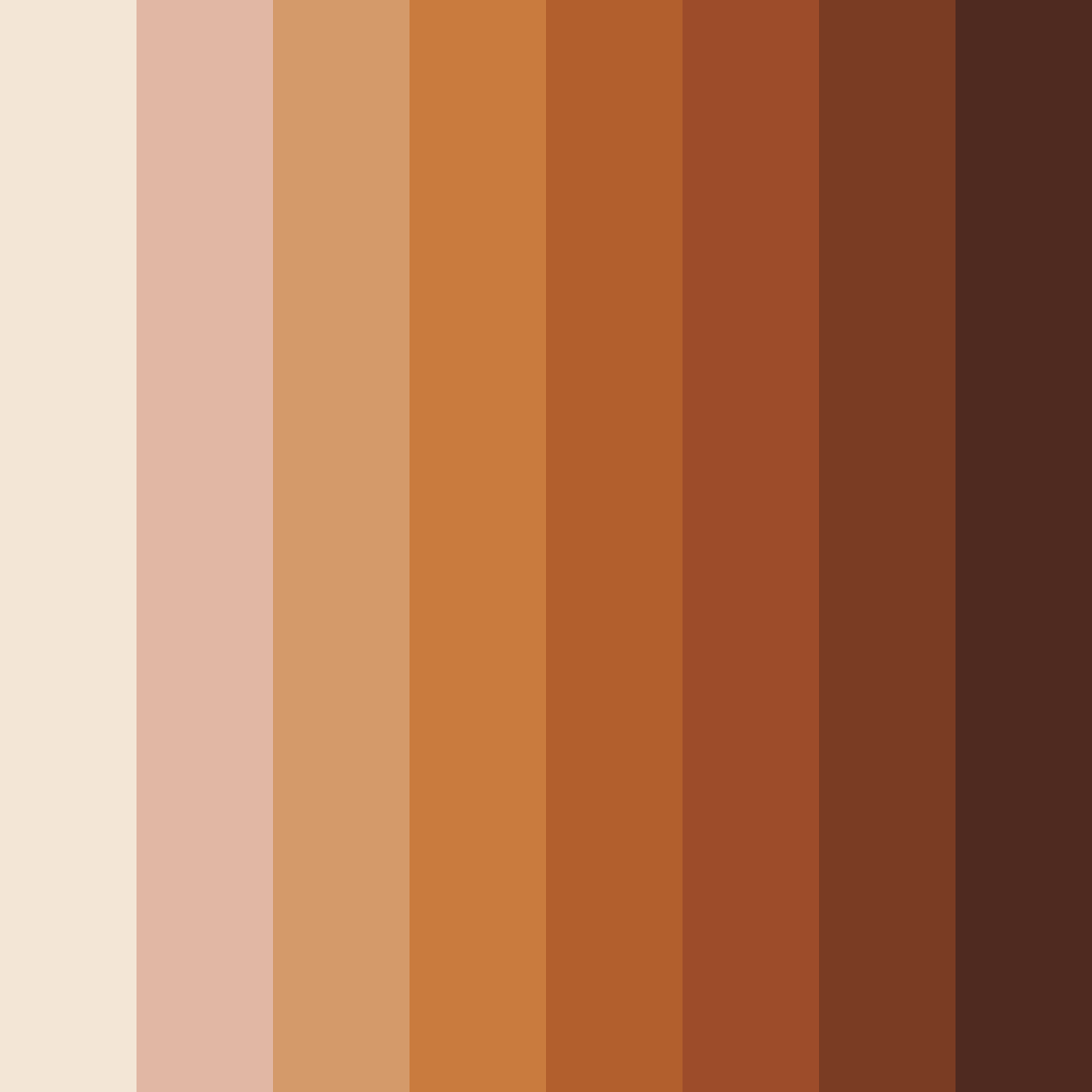 Download autumn brown color palette PNG image (square)