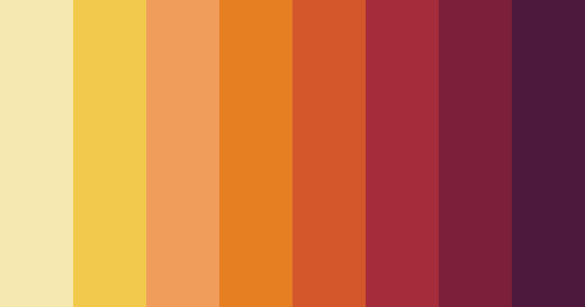 Download warm sunset color palette PNG image (landscape)