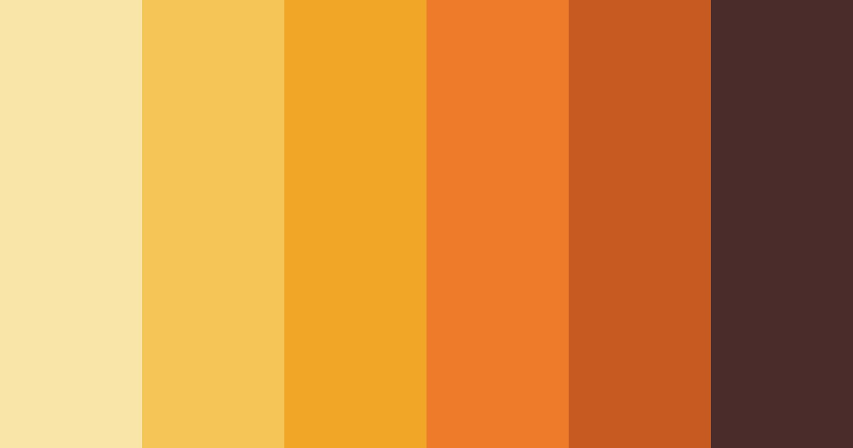 Download autumn orange color palette PNG image (landscape)