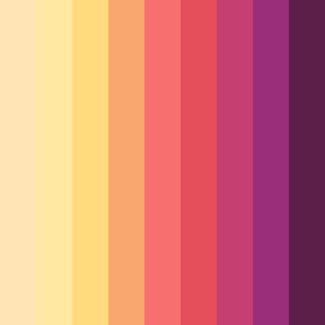 Download warm pink shades color palette PNG image (square)