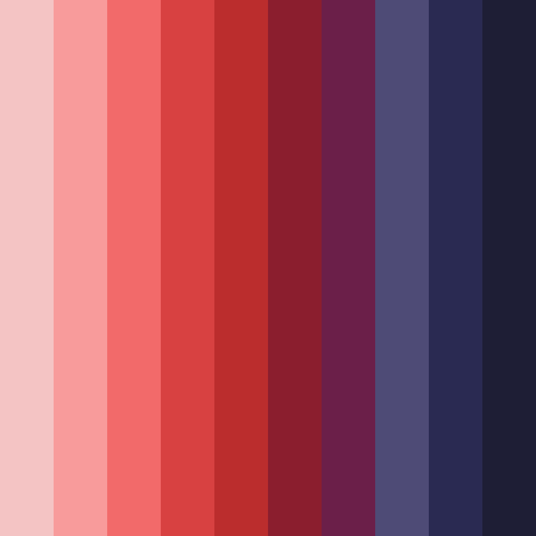 Download crimson twilight color palette PNG image (square)