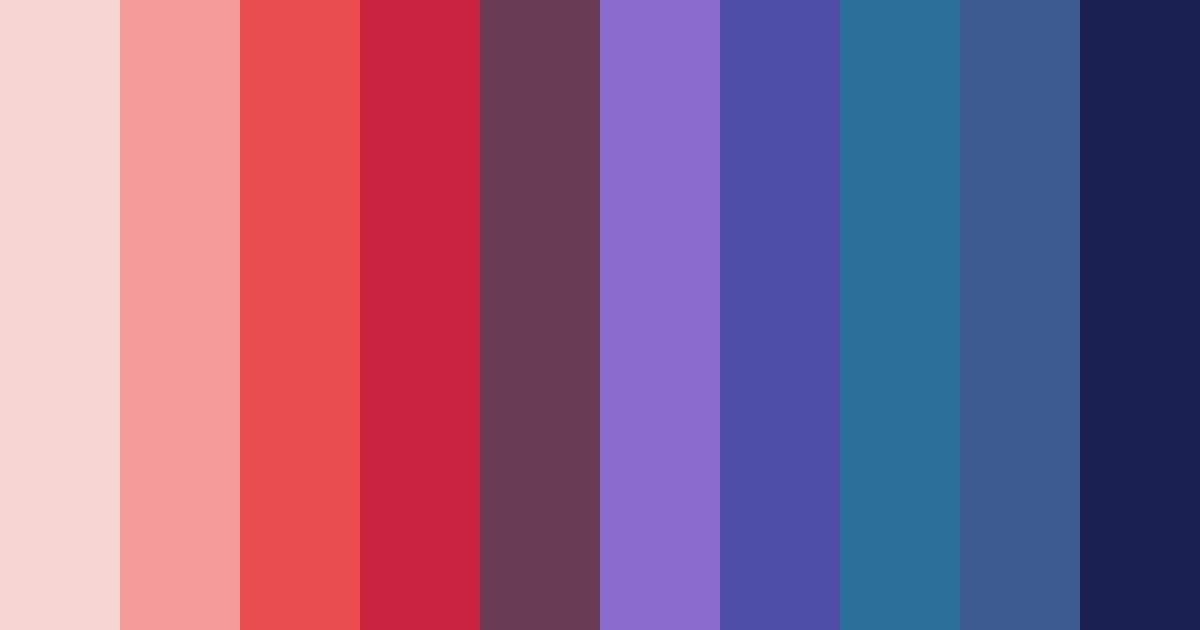 Download vibrant crimson blue color palette PNG image (landscape)