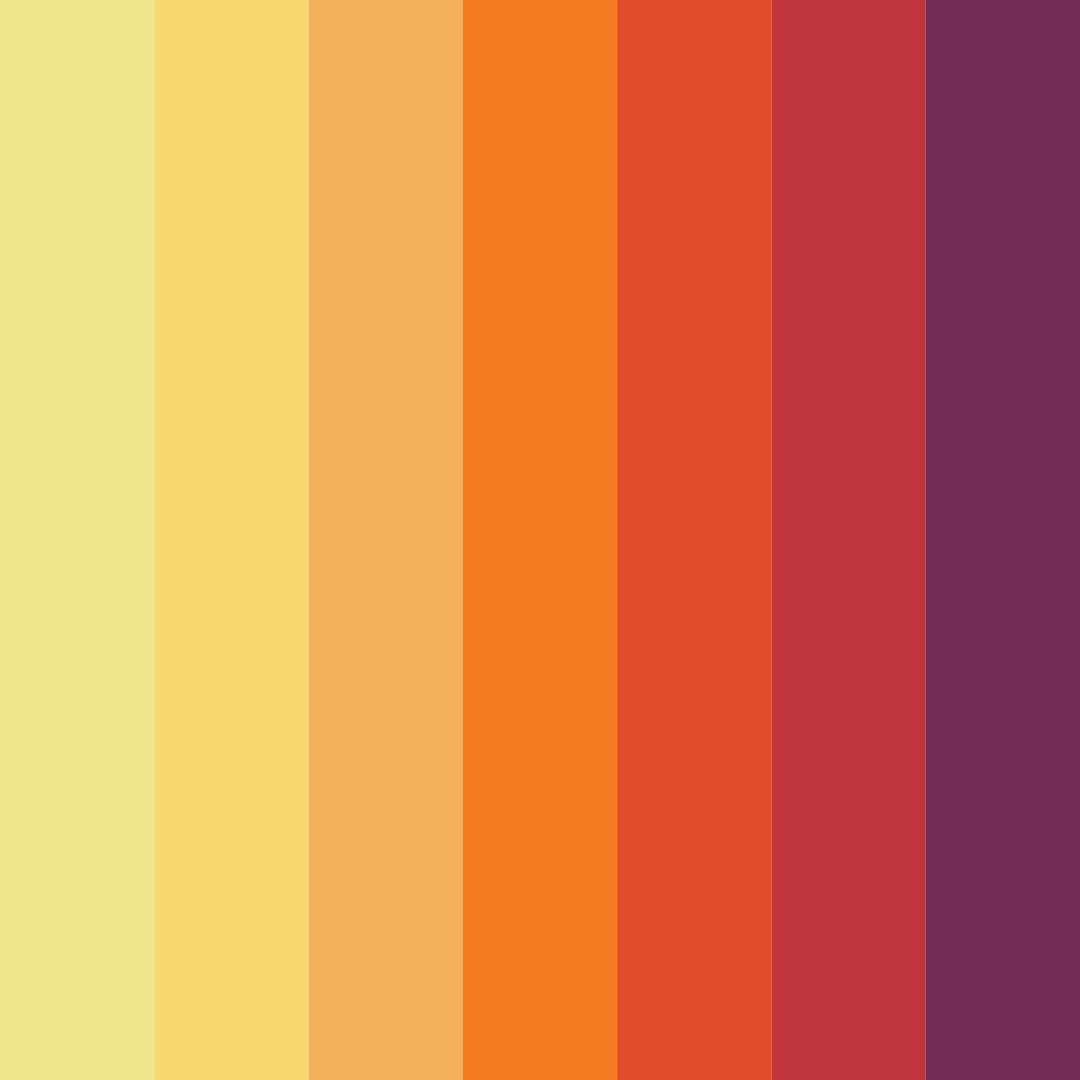 Download vibrant sunset color palette PNG image (square)