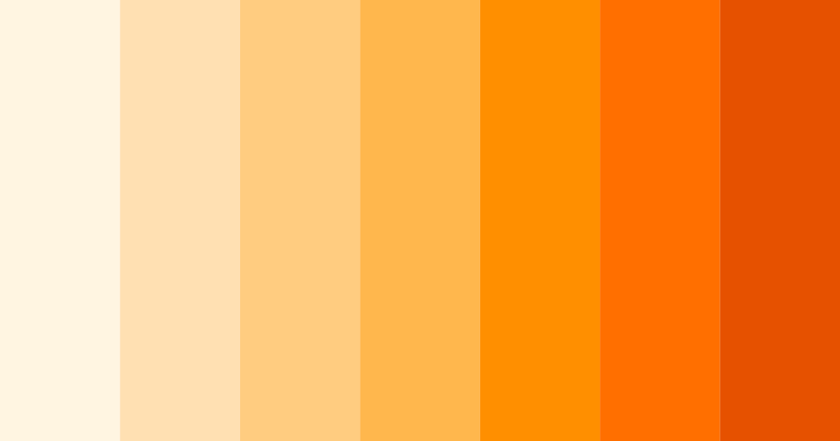 Download creamy orange color palette PNG image (landscape)