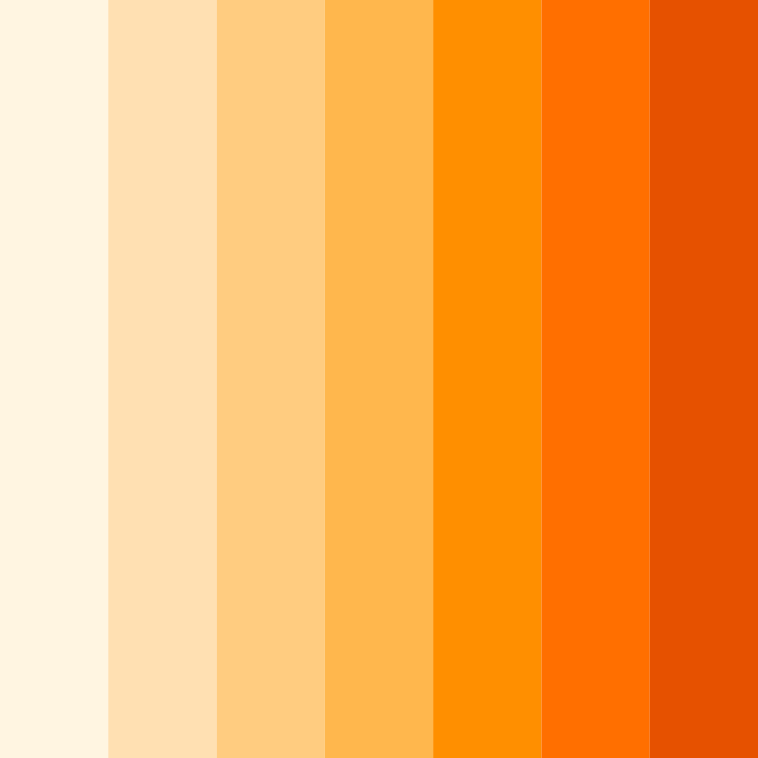 Download creamy orange color palette PNG image (square)