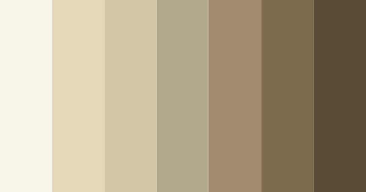 Download creamy neutrals color palette PNG image (landscape)