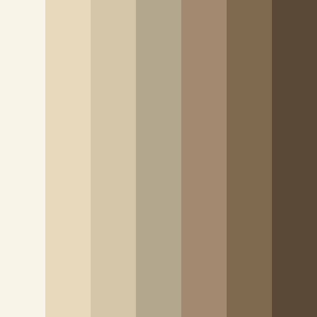Download creamy neutrals color palette PNG image (square)