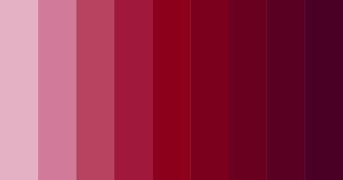 Download bordô shades color palette PNG image (landscape)