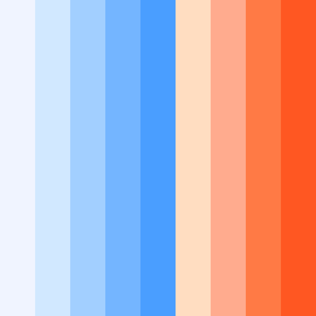 Download blue and orange harmony color palette PNG image (square)