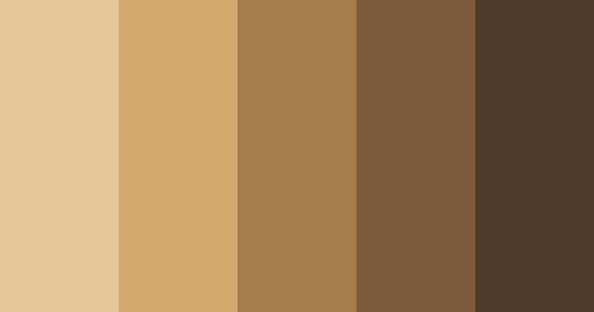 Download brown shades color palette PNG image (landscape)