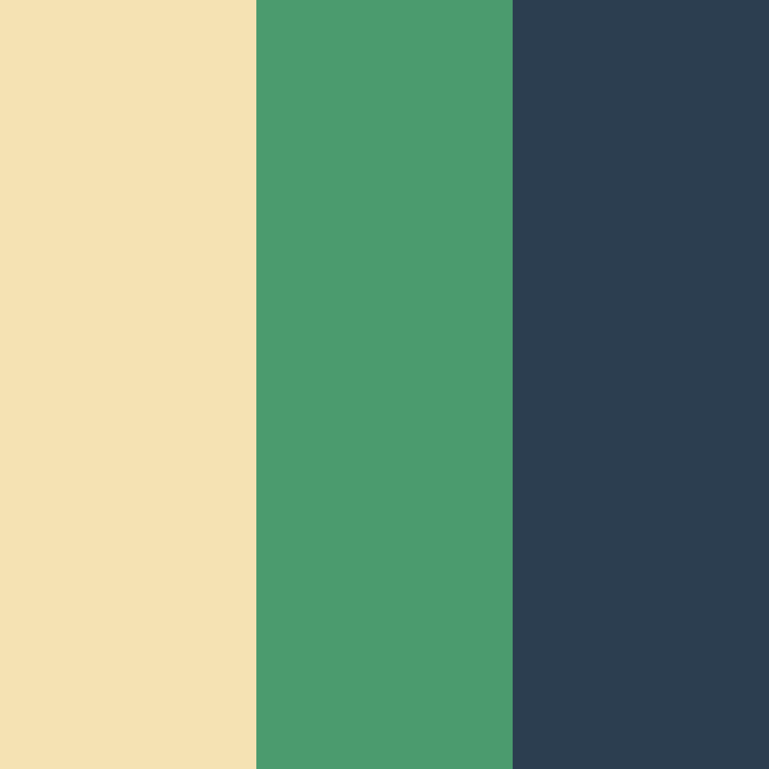 Download creamy gold and deep green color palette PNG image (square)