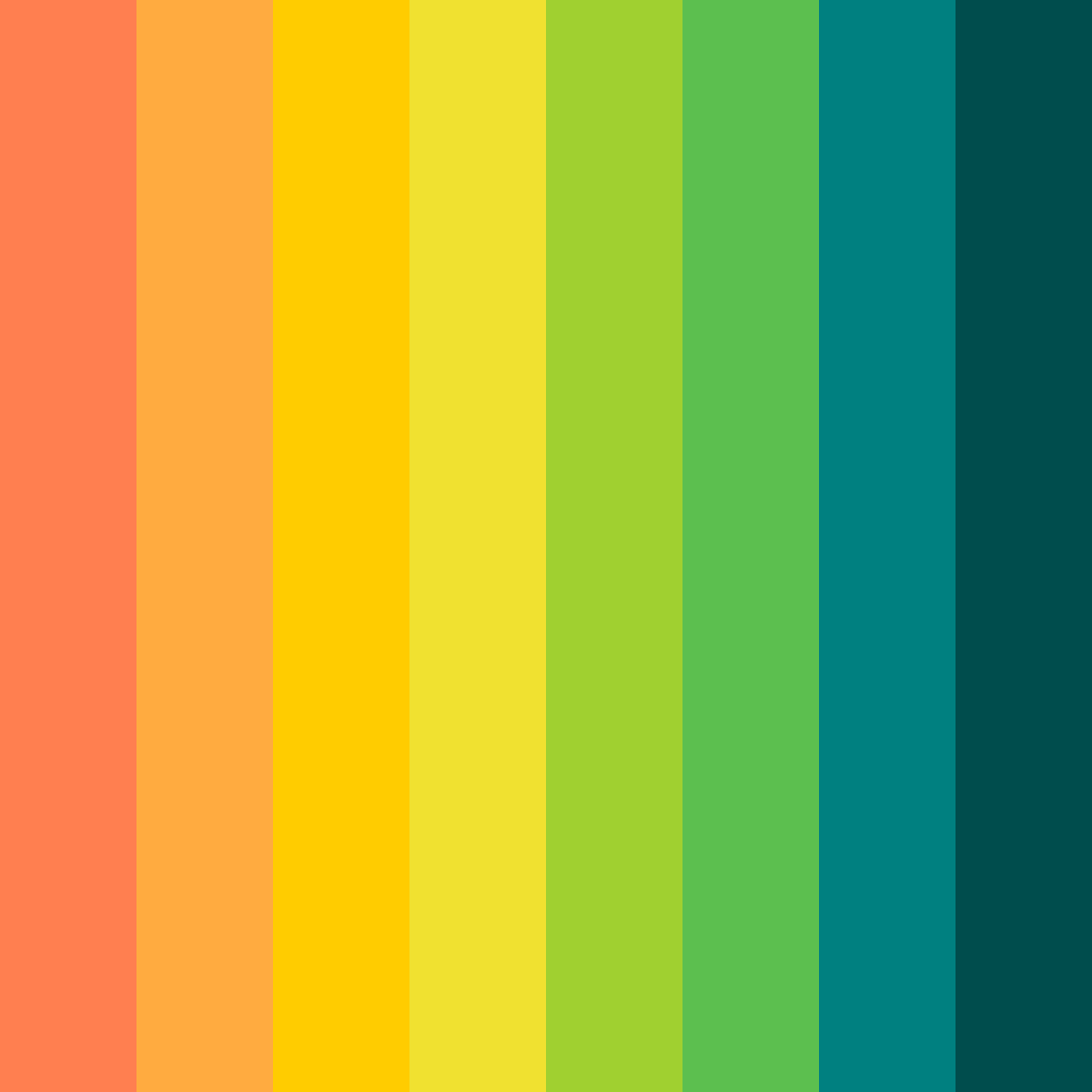 Download vivid teal color palette PNG image (square)