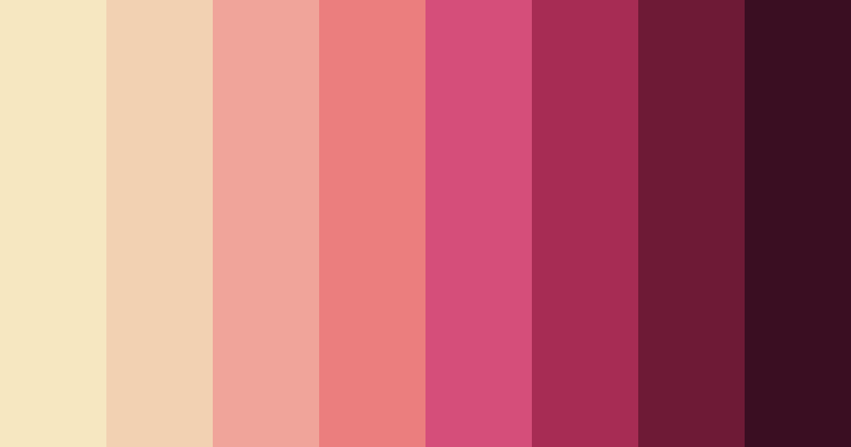 Download sunset blossoms color palette PNG image (landscape)