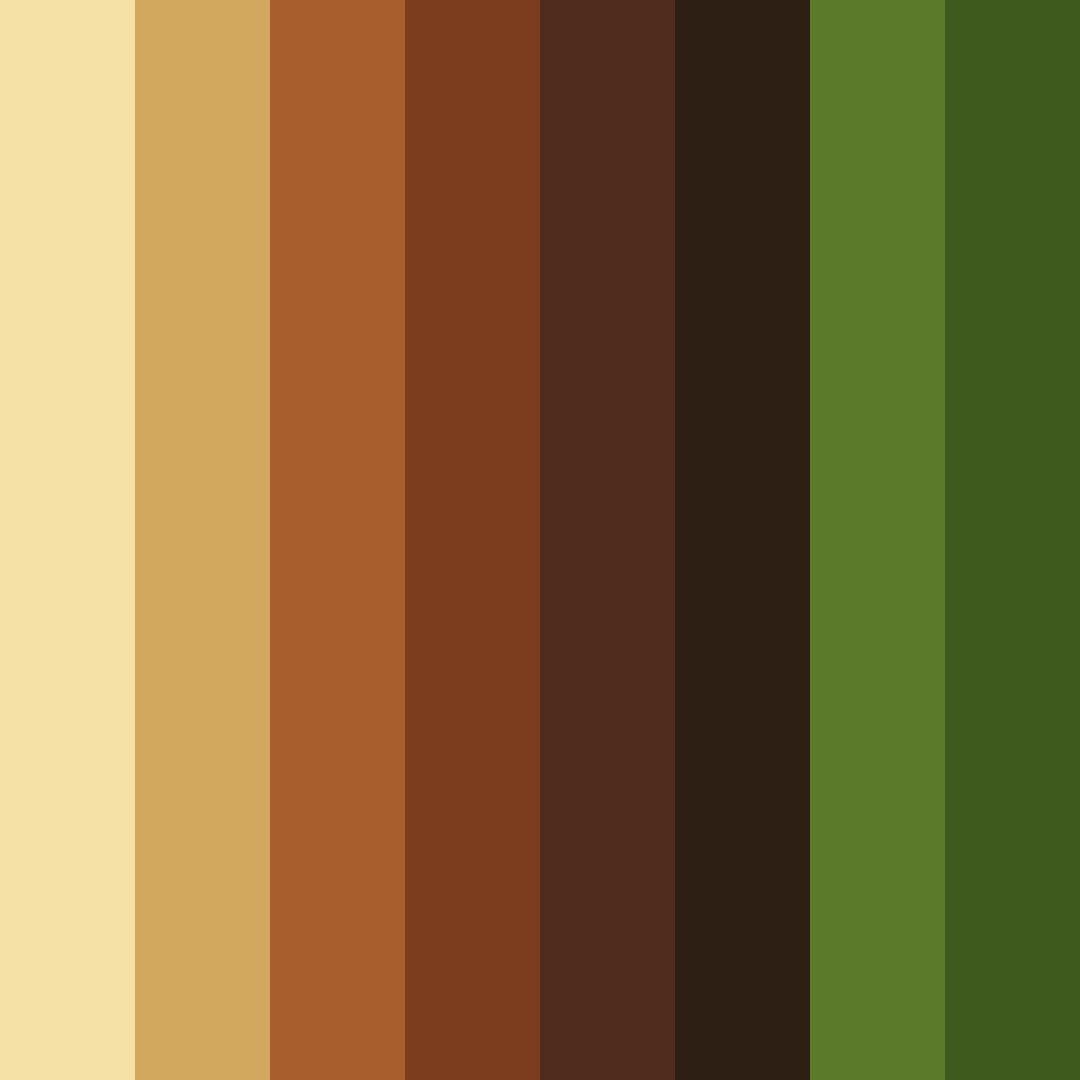 Download woodland harvest color palette PNG image (square)