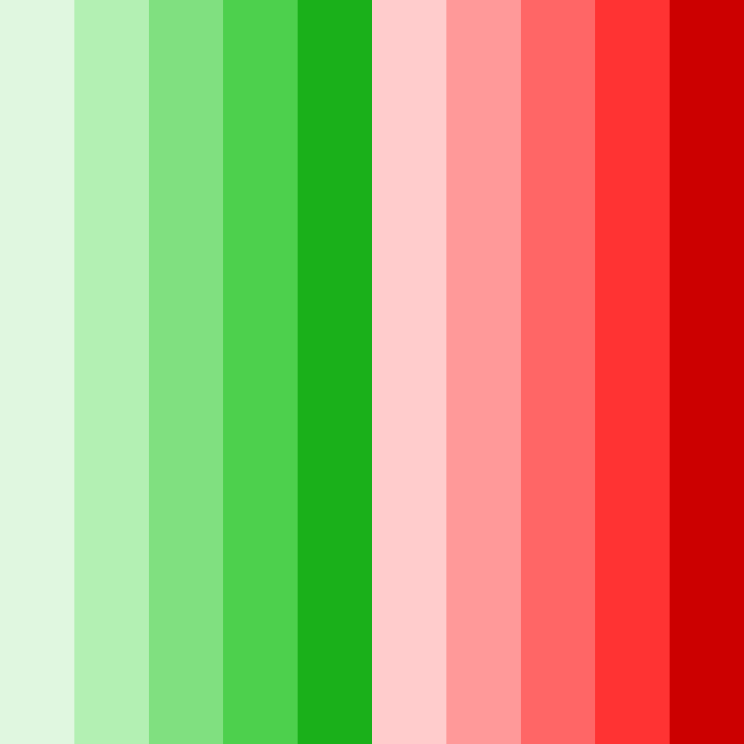 Download shades of red and green color palette PNG image (square)