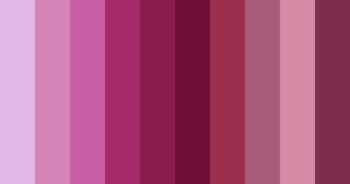 Download shades of purple red color palette PNG image (landscape)