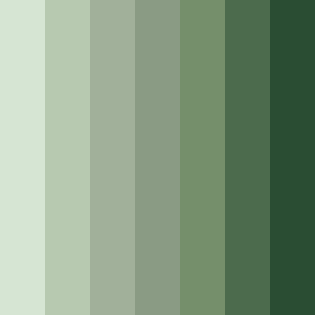 Download shades of sage color palette PNG image (square)
