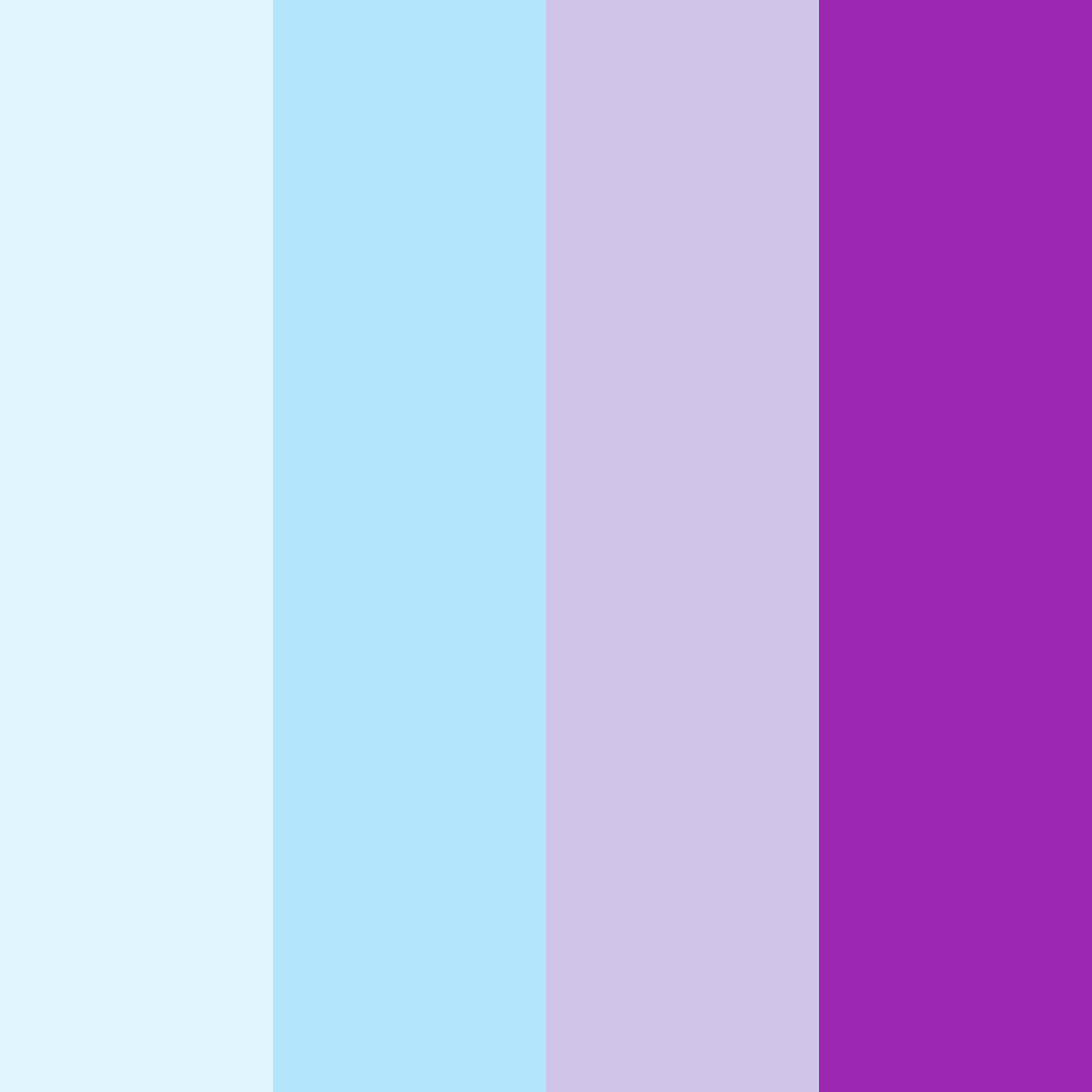 Download dreamy twilight serenity color palette PNG image (square)