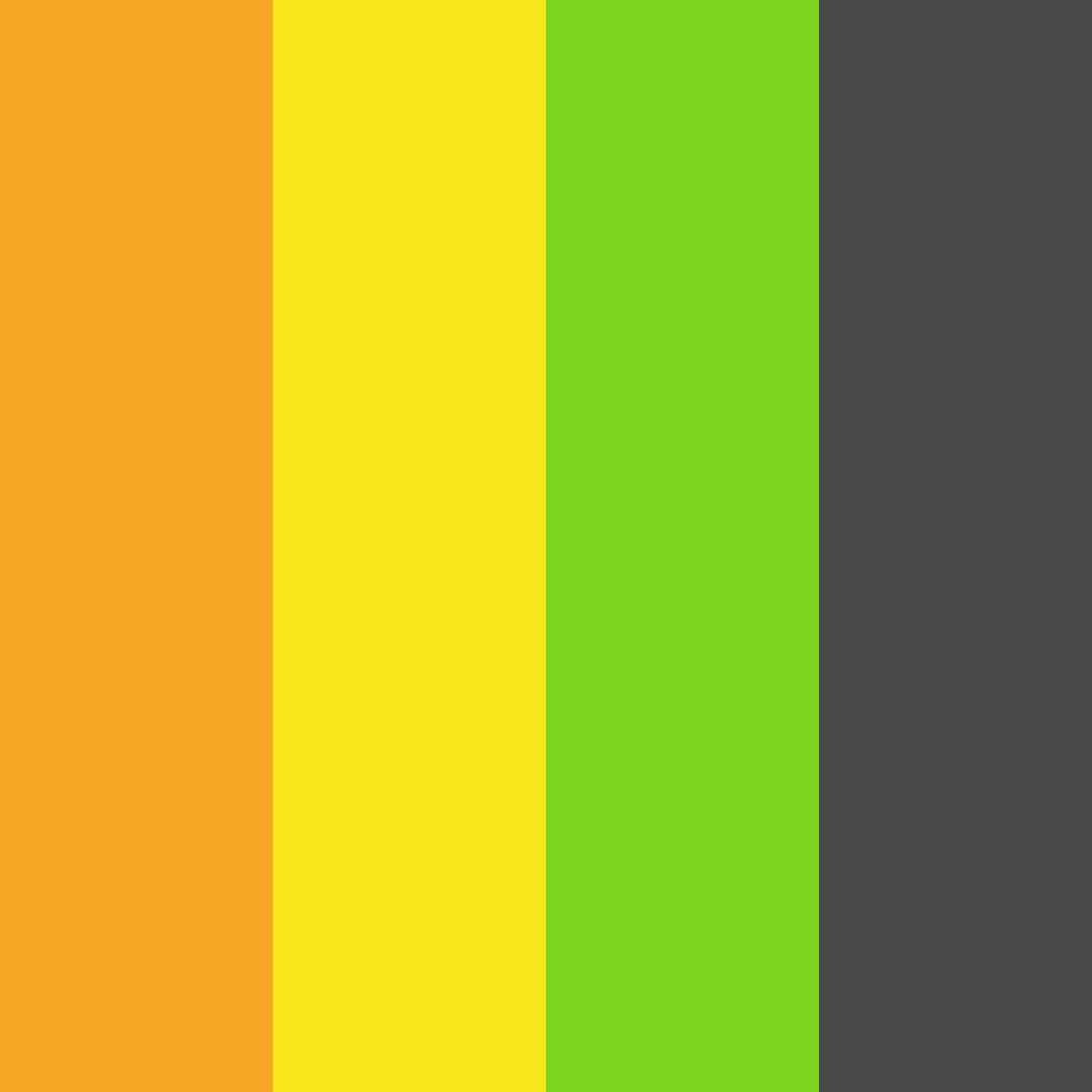 Download vibrant yellow green color palette PNG image (square)