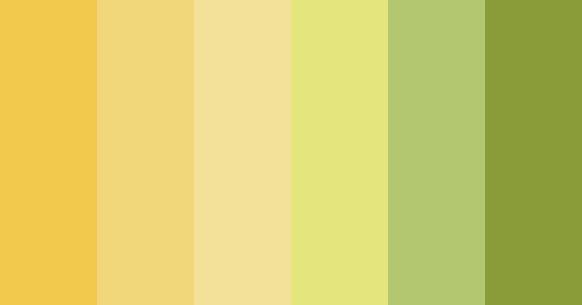 Download shades of yellow color palette PNG image (landscape)