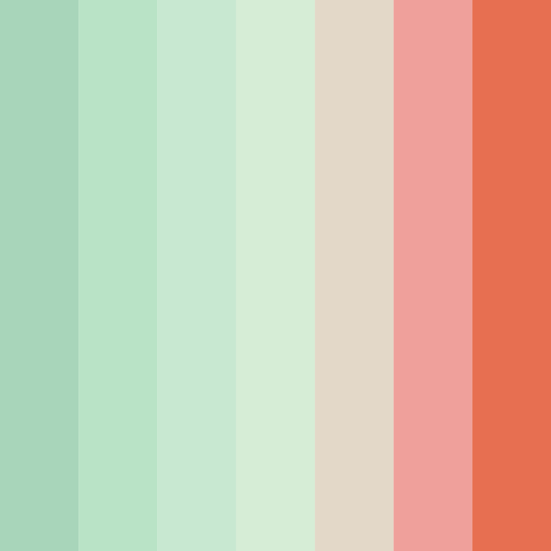 Download peachy serenity color palette PNG image (square)