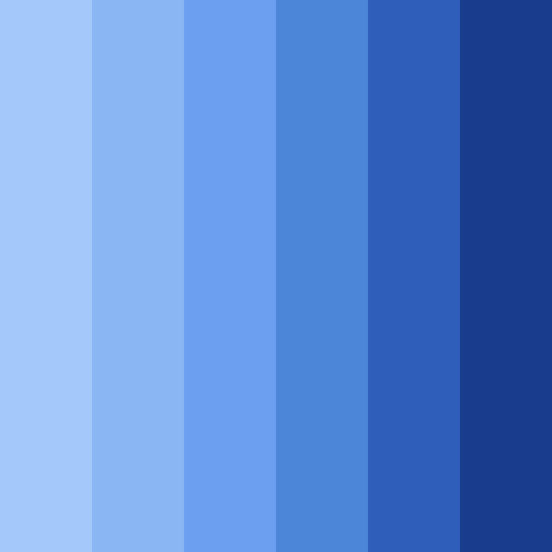 Download shades of blue color palette PNG image (square)