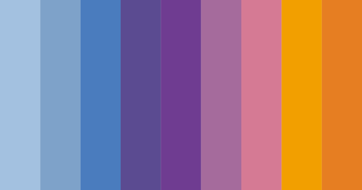 Download shades of blue and violet color palette PNG image (landscape)