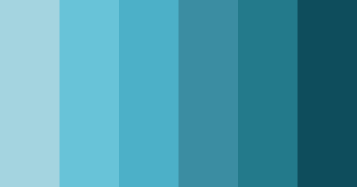Download sea blue color palette PNG image (landscape)