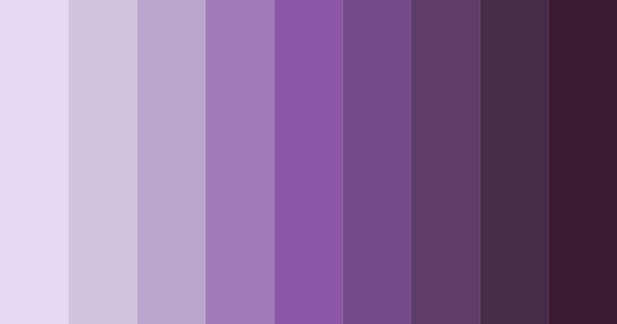 Download shades of lavender color palette PNG image (landscape)