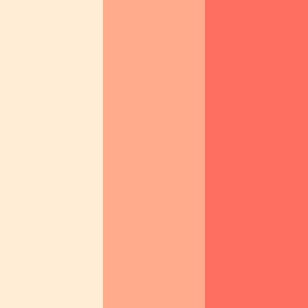 Download coral sunrise color palette PNG image (square)