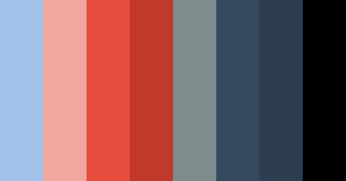 Download shades of blue and red color palette PNG image (landscape)
