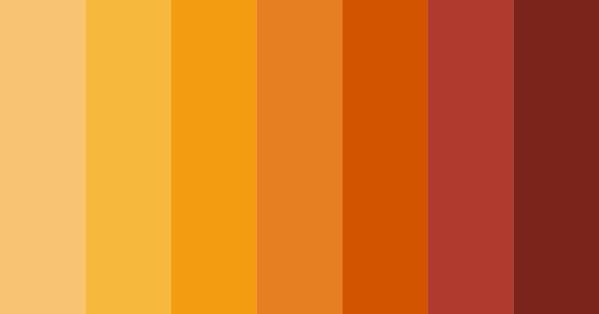 Download retro orange color palette PNG image (landscape)
