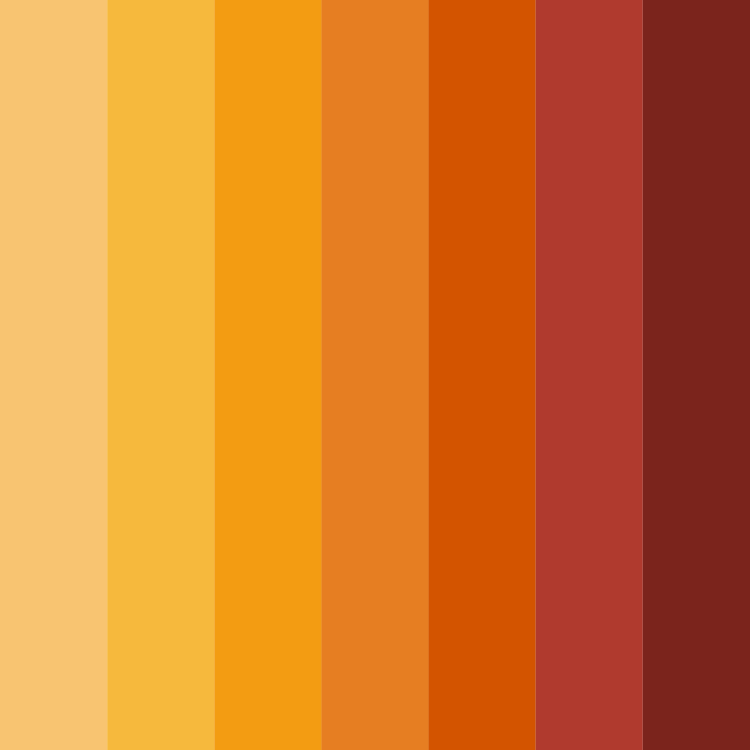 Download retro orange color palette PNG image (square)