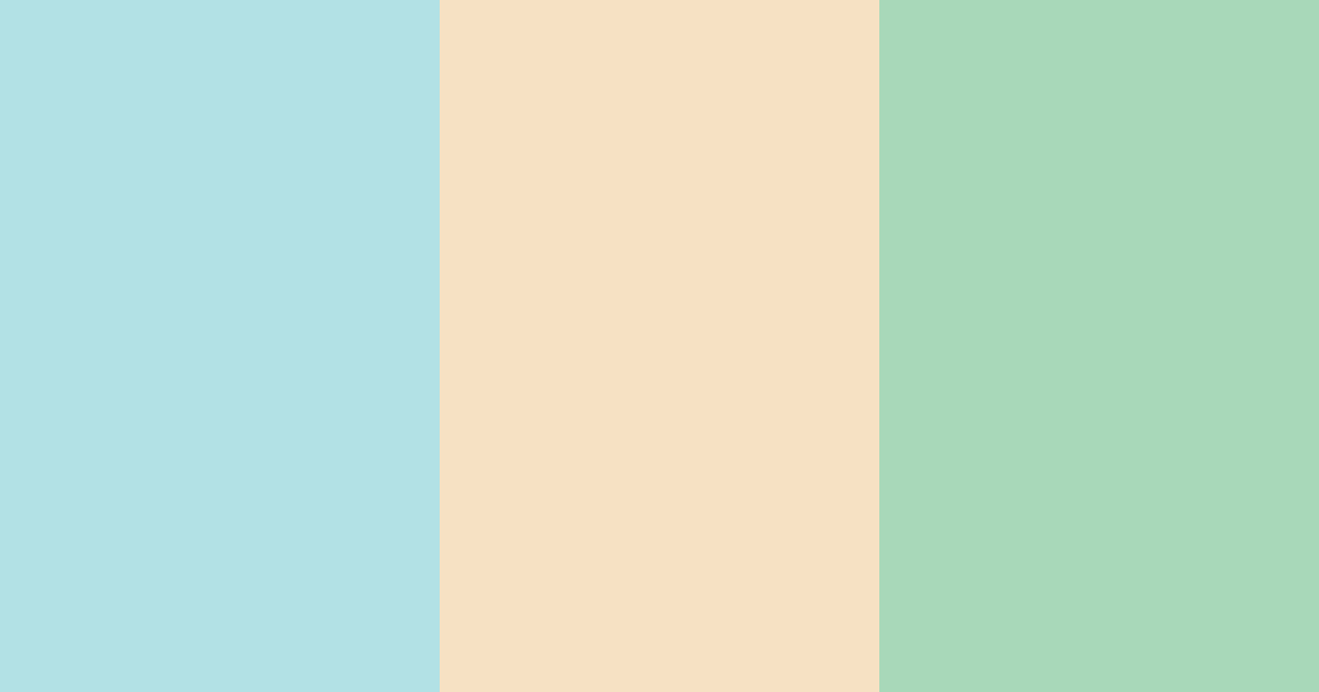 Download turquoise cream color palette PNG image (landscape)