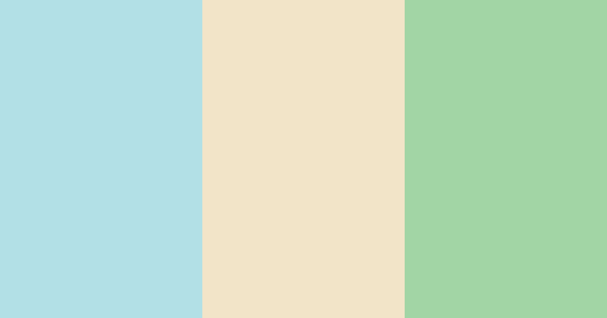 Download turquoise cream color palette PNG image (landscape)