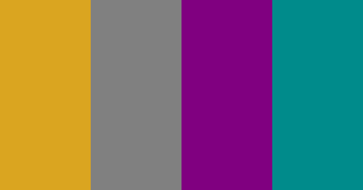 Download golden gray purple teal color palette PNG image (landscape)