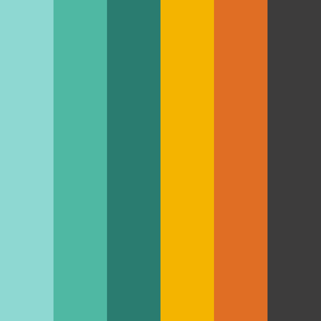 Download tropical grunge harmony color palette PNG image (square)