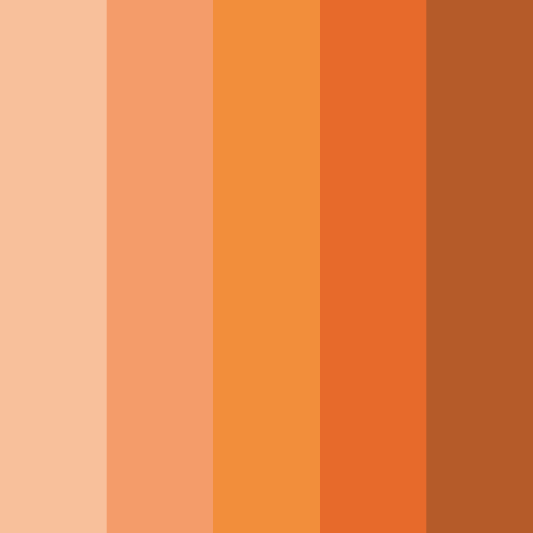 Download dull orange shades color palette PNG image (square)