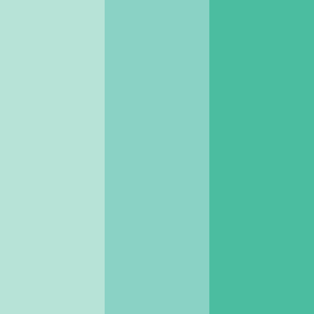 Download shades of teal color palette PNG image (square)