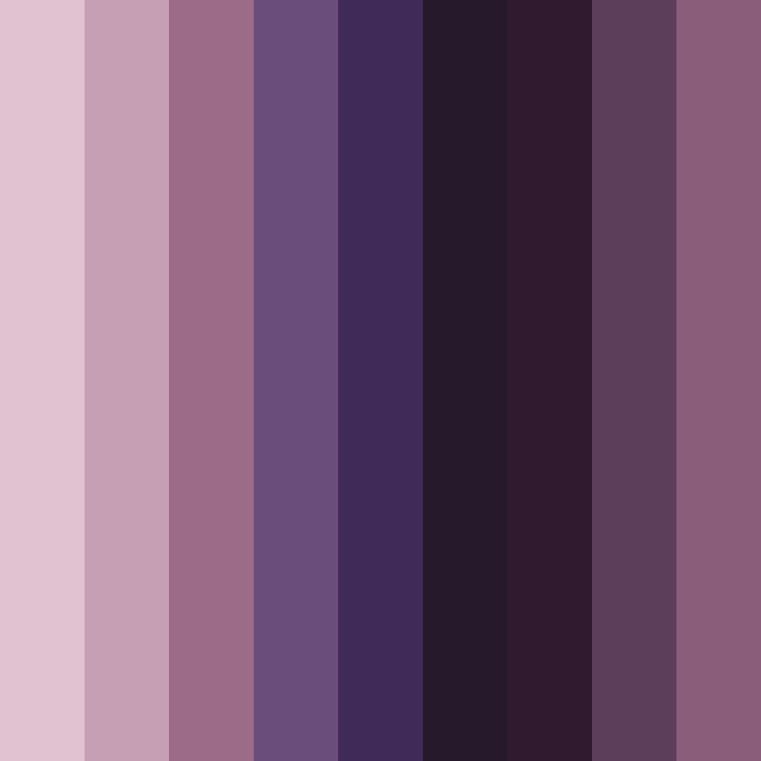 Download shades of purple color palette PNG image (square)