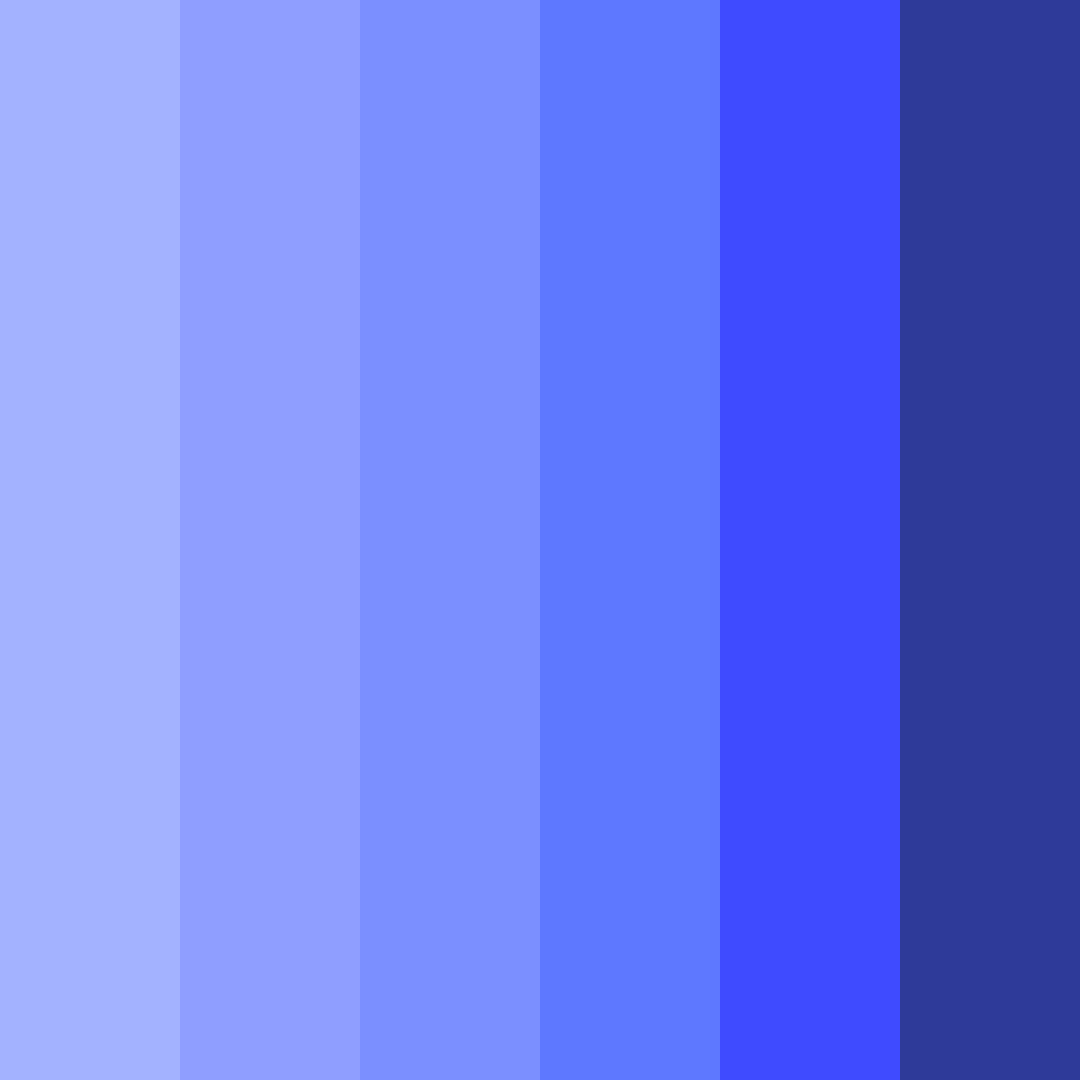 Download shades of blue color palette PNG image (square)