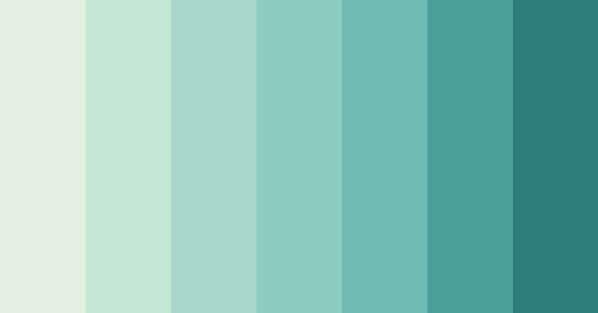 Download green minty color palette PNG image (landscape)
