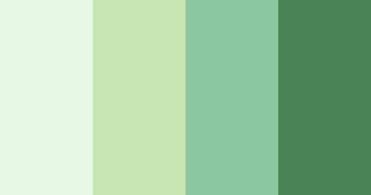 Download green matcha color palette PNG image (landscape)