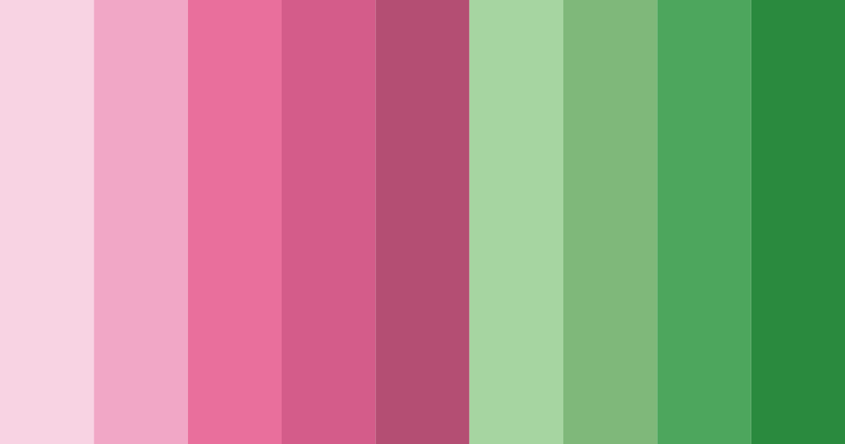 Download vibrant pink and green faircore color palette PNG image (landscape)