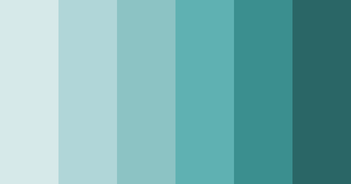 Download teal serenity color palette PNG image (landscape)