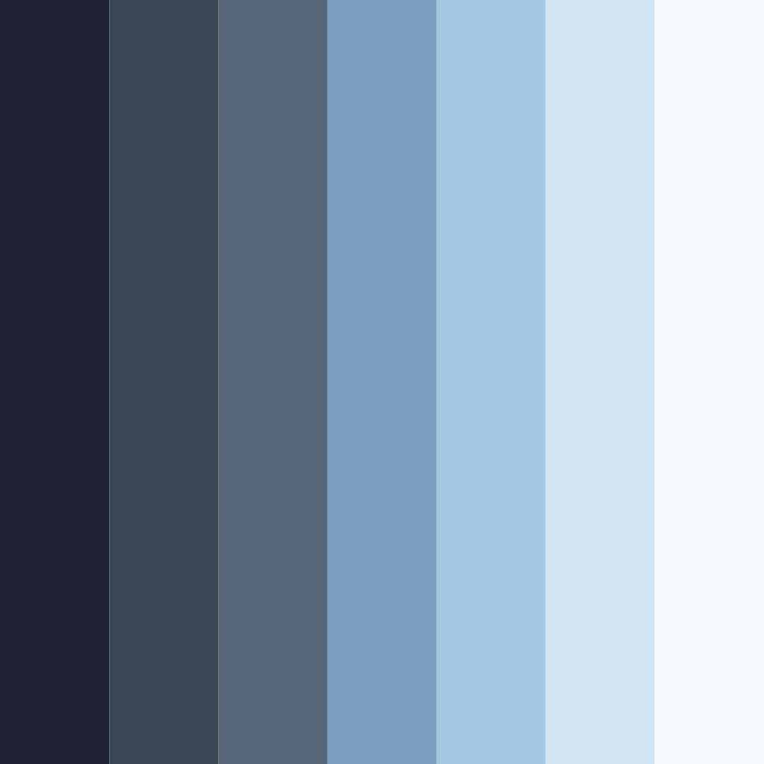 Download blue horizon color palette PNG image (square)