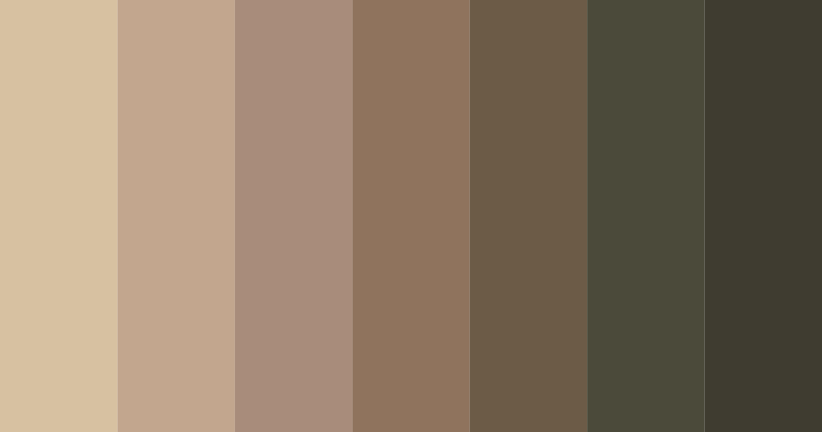 Download dark brown tones color palette PNG image (landscape)