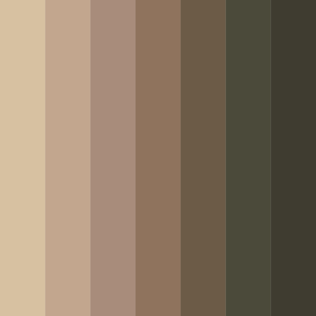 Download dark brown tones color palette PNG image (square)