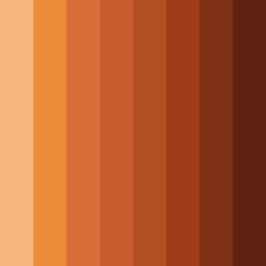 Download muted orange shades color palette PNG image (square)
